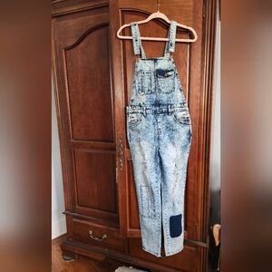 Icon Jeans Blue Distressed Overalls
